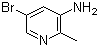 2-甲基-3-氨基-5-溴吡啶分子结构 (CAS 914358-73-9)