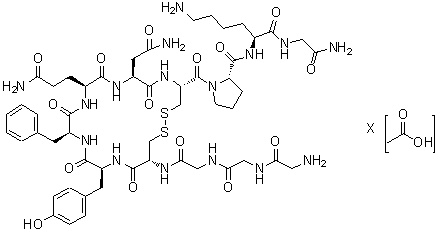 特利加压素乙酸盐分子结构 (CAS 914453-96-6)