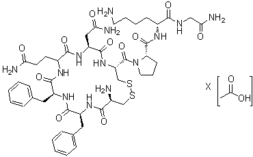 苯赖加压素乙酸盐分子结构 (CAS 914453-97-7)