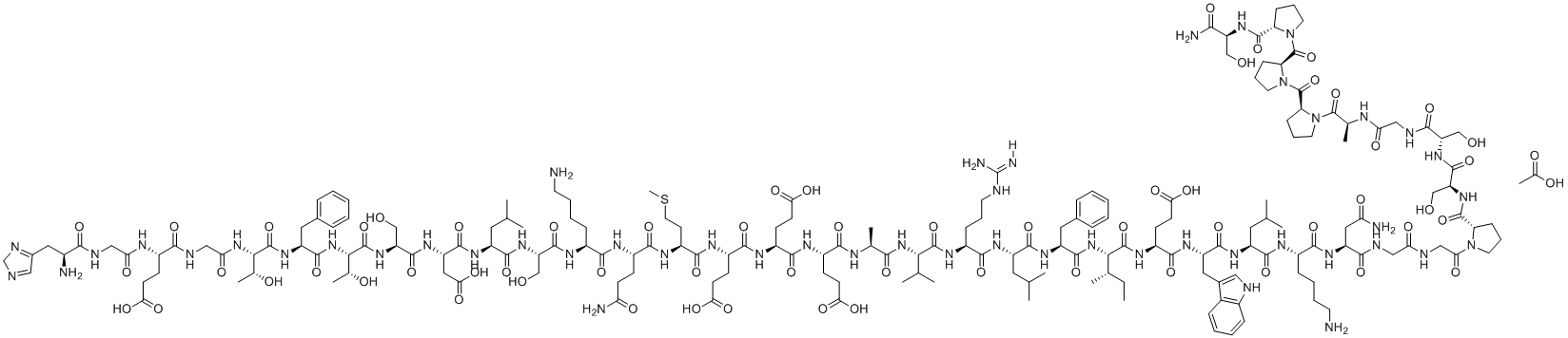 毒蜥外泌肽-4(乙酸酯)分子结构 (CAS 914454-01-6)