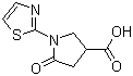 5-氧代-1-(2-噻唑基)-3-吡咯烷甲酸分子结构 (CAS 914637-54-0)