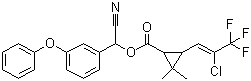 structure of CAS# 91465-08-6, 高效氯氟氰菊酯
