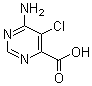 6-氨基-5-氯嘧啶-4-羧酸分子结构 (CAS 914916-98-6)