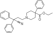 CAS # 915-30-0, Diphenoxylate, Ethyl 1-(3-cyano-3,3-diphenylpropyl)-4-phenylpiperidine-4-carboxylate