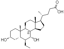 (3alpha,5beta,6beta,7alpha)-6-乙基-3,7-二羟基胆烷-24-酸分子结构 (CAS 915038-27-6)