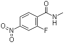 N-甲基-2-氟-4-硝基苯甲酰胺分子结构 (CAS 915087-24-0)