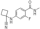 structure of CAS# 915087-26-2, N-甲基-4-(1-氰基环丁基氨基)-2-氟苯甲酰胺