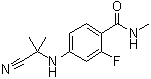 4-[(2-氰基丙-2-基)氨基]-2-氟-N-甲基苯甲酰胺分子结构 (CAS 915087-32-0)