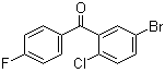 (5-溴-2-氯苯基)(4-氟苯基)甲酮分子结构 (CAS 915095-85-1)