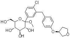 CAS # 915095-96-4, Methyl 1-C-[4-chloro-3-[[4-[[(3S)-tetrahydro-3-furanyl]oxy]phenyl]methyl]phenyl]-D-glucopyranoside