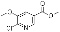 6-氯-5-甲氧基烟酸甲酯分子结构 (CAS 915107-31-2)