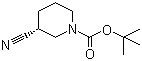 (S)-1-N-Boc-3-氰基哌啶分子结构 (CAS 915226-39-0)