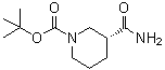 (R)-3-氨基甲酰基哌啶-1-羧酸叔丁酯分子结构 (CAS 915226-43-6)