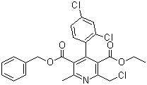 2-Chloromethyl-4-(2,4-dichlorophenyl)-6-methylpyridine-3,5-dicarboxylic acid 5-benzyl 3-ethyl ester molecular structure (CAS 915296-81-0)