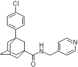 3-(4-氯苯基)-N-(4-吡啶基甲基)金刚烷-1-甲酰胺分子结构 (CAS 915385-81-8)