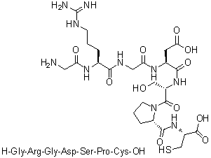 CAS 登录号：91575-26-7, 甘氨酰-L-精氨酰甘氨酰-L-alpha-天冬氨酰-L-丝氨酰-L-脯氨酰-L-半胱氨酸