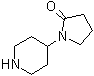 1-(4-哌啶基)-2-吡咯烷酮分子结构 (CAS 91596-61-1)