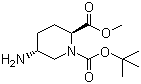 (2S,5R)-5-氨基哌啶-1,2-二羧酸 1-叔丁酯 2-甲酯分子结构 (CAS 915976-35-1)