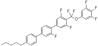 4-[二氟(3,4,5-三氟苯氧基)甲基]-2',3,5-三氟-4''-戊基-1,1':4',1''-三联苯分子结构 (CAS 916156-32-6)