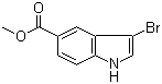 structure of CAS# 916179-88-9, 3-溴吲哚-5-甲酸甲酯