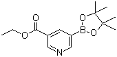 3-(乙氧基甲酰基)吡啶-5-硼酸频哪醇酯分子结构 (CAS 916326-10-8)