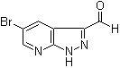 5-溴-1H-吡唑并[3,4-b]吡啶-3-甲醛分子结构 (CAS 916326-37-9)
