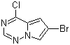 6-溴-4-氯吡咯并[2,1-f][1,2,4]三嗪分子结构 (CAS 916420-30-9)
