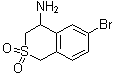structure of CAS# 916420-32-1, 6-溴-3,4-二氢-1H-2-苯并噻喃-4-胺 2,2-二氧化物