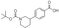 structure of CAS# 916421-44-8, 4-[1-(tert-Butoxycarbonyl)piperidin-3-yl]benzoic acid