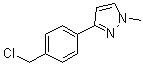 3-[4-(氯甲基)苯基]-1-甲基-1H-吡唑分子结构 (CAS 916766-83-1)