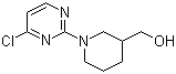 1-(4-氯-2-嘧啶基)-3-哌啶甲醇分子结构 (CAS 916791-10-1)