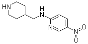5-Nitro-N-(4-piperidinylmethyl)-2-pyridinamine molecular structure (CAS 916791-15-6)