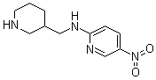 CAS 登录号：916791-17-8, 5-硝基-N-(3-哌啶基甲基)-2-吡啶胺