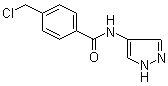 structure of CAS# 916791-22-5, 4-(氯甲基)-N-1H-吡唑-4-基苯甲酰胺