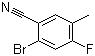 2-溴-4-氟-5-甲基苯腈分子结构 (CAS 916792-07-9)