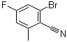 2-溴-4-氟-6-甲基苯甲腈分子结构 (CAS 916792-09-1)
