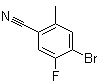 CAS 登录号：916792-15-9, 4-溴-5-氟-2-甲基苯甲腈