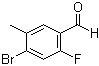 4-溴-2-氟-5-甲基苯甲醛分子结构 (CAS 916792-23-9)