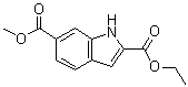 1H-吲哚-2,6-二甲酸 2-乙基 6-甲基酯分子结构 (CAS 916792-63-7)