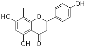 2,3-二氢-5,7-二羟基-2-(4-羟基苯基)-8-甲基-4H-1-苯并吡喃分子结构 (CAS 916917-28-7)