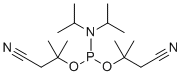 Bis(2-cyano-1,1-dimethylethyl) N,N-bis(1-methylethyl)phosphoramidite molecular structure (CAS 916996-01-5)