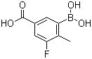3-硼酸基-5-氟-4-甲基苯甲酸分子结构 (CAS 917223-87-1)