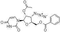 3'-叠氮基-3'-脱氧尿苷 2'-乙酸酯 5'-苯甲酸酯分子结构 (CAS 917239-19-1)