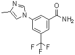 3-(4-甲基-1H-咪唑-1-基)-5-(三氟甲基)苯甲酰胺分子结构 (CAS 917391-28-7)