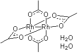 乙酸铑(II)二聚体二水合物分子结构 (CAS 917499-87-7)