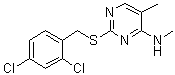 CAS # 91762-99-1, 2-[[(2,4-Dichlorophenyl)methyl]thio]-N,5-dimethyl-4-pyrimidinamine, NSC 47688