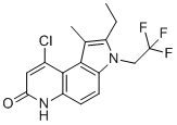 9-氯-2-乙基-1-甲基-3-(2,2,2-三氟乙基)-3h-吡咯并(3,2-f)喹啉-7(6h)-酮分子结构 (CAS 917891-35-1)