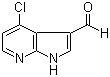 4-氯-3-醛基-7-氮杂吲哚分子结构 (CAS 918515-16-9)