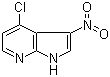 4-氯-3-硝基-1H-吡咯并[2,3-b]吡啶分子结构 (CAS 918519-53-6)
