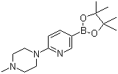 structure of CAS# 918524-63-7, 2-(4-甲基哌嗪基)吡啶-5-硼酸频哪醇酯